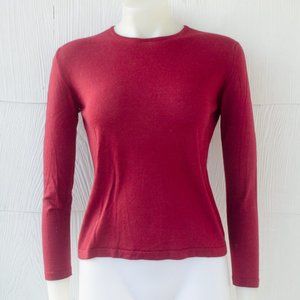 Burberry London Red Merino Wool Sweater XS Small